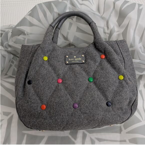 kate spade dazzle dot wool tote - Picture 2 of 16